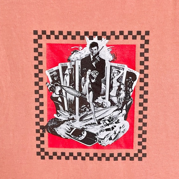 Period Correct X James Bond 007 Live And Let Die Graphic Orange T Shirt Adult M - Picture 4 of 9